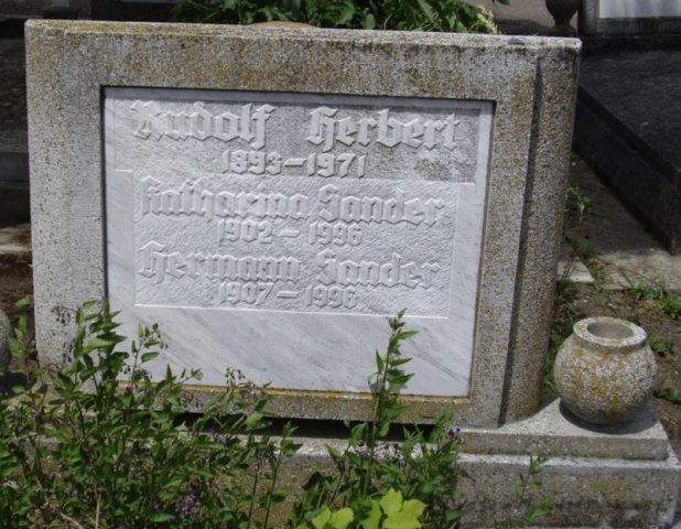 Sander Hermann 1907-1996 Schuster Kath 1902-1996 Grabstein